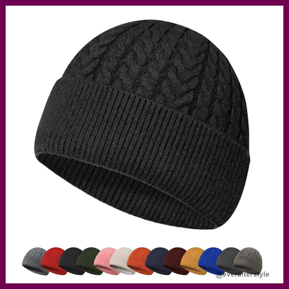 Classic Slouchy Knit Beanie Winter Hat Warm Stretchable Unisex Skull Cap